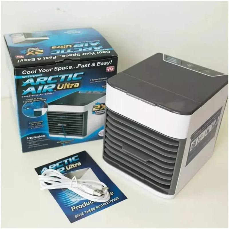 Mini Ar Condicionado Ar Condicionado Umidificador Portátil USB Compacto Refrigeração Eficiente Ambiente Confortável Prático Leve