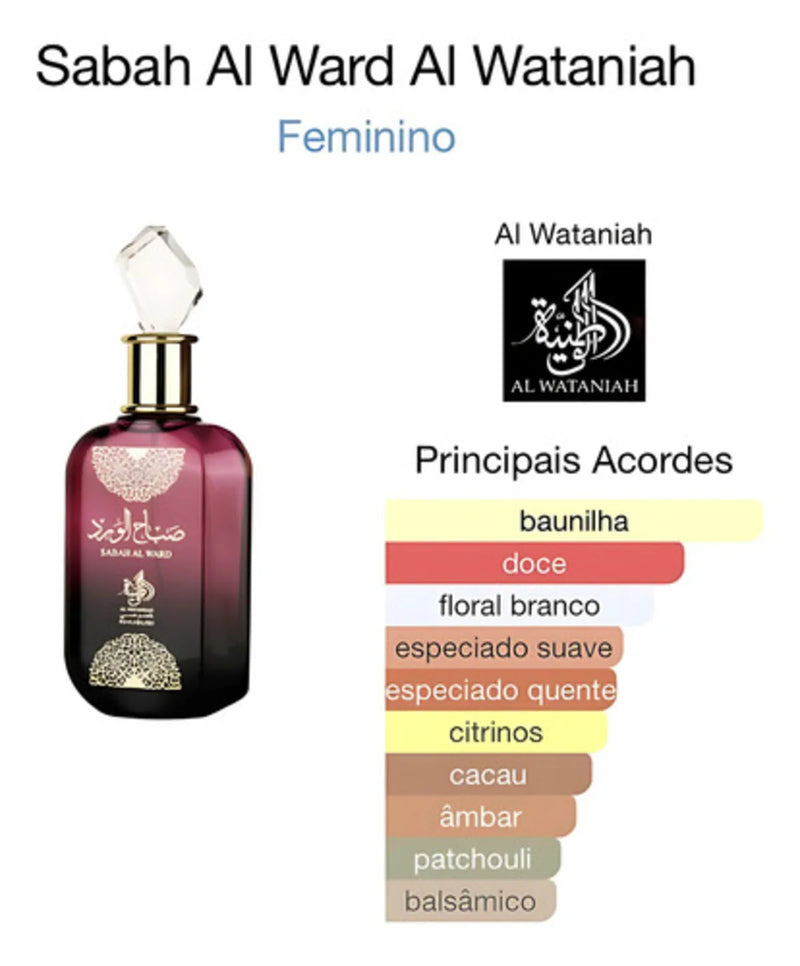 Arabic Perfume Sabah Al Ward EDP Oriental Floral Original 5ml 15ml 100ml