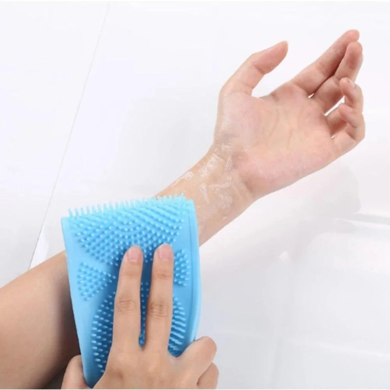 Escova de massagem de silicone esponja banho limpeza profunda da pele do corpo esfoliante suave antibacteriano relaxante higiene