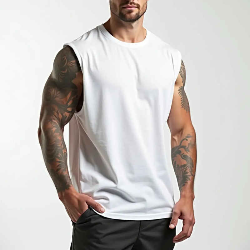 RGM01-LISA Camiseta Masculina Muscle 100% Algodão Confortável Casual Academia