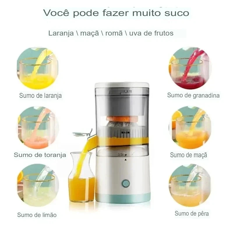 Espremedor portátil - espremedor elétrico, espremedor de frutas, compacto e recarregável via USB, prático e elegante