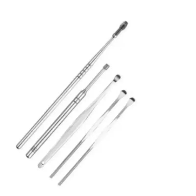 Kit 6 peças para limpeza de cera, removedor de cera de ouvido, limpador de ouvido