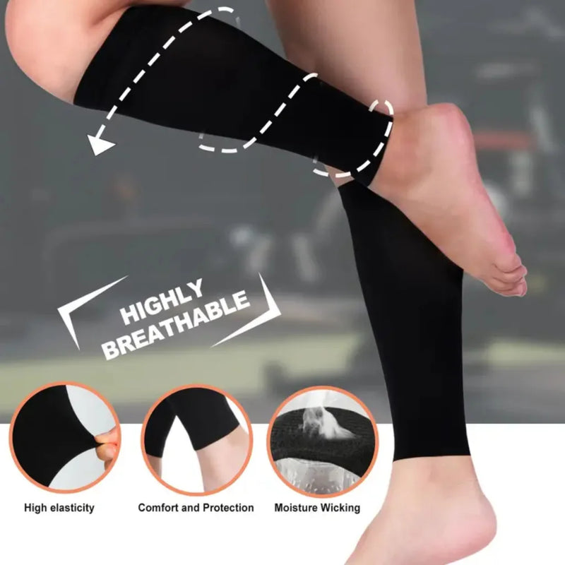 Par de Canelito Sports Compression Support Protetor de panturrilha Canela Meion Corrida Futebol Treinamento Masculino Feminino Unissex