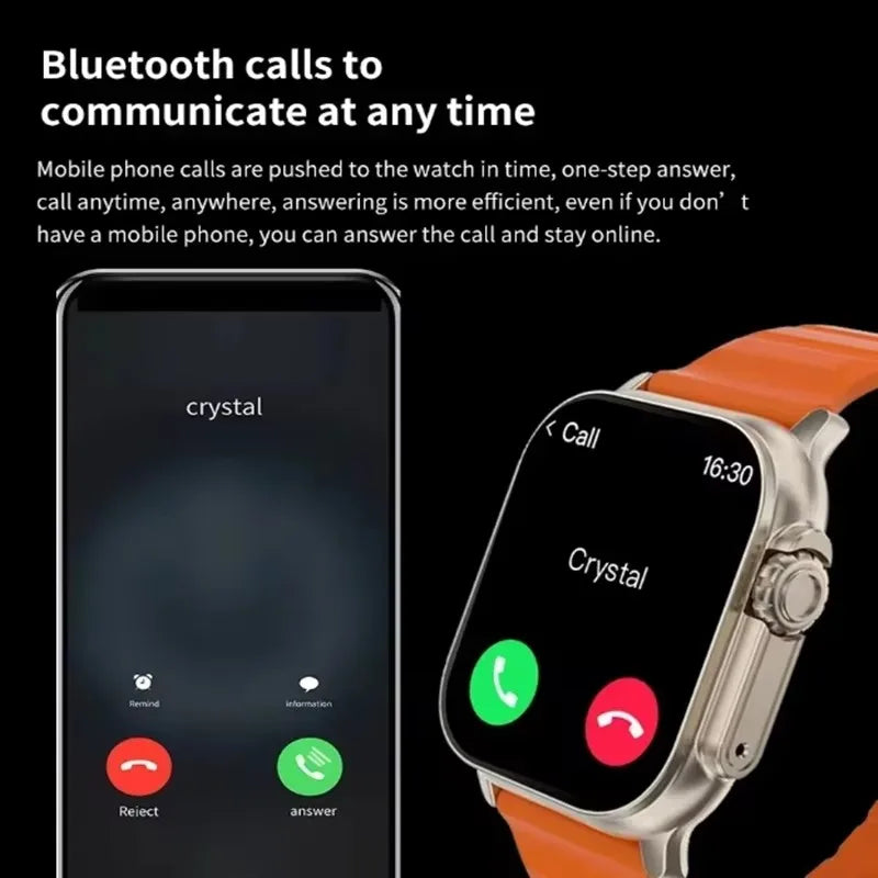 HW8 Smart Bluetooth ver homens é 9 mm 2,2 polegadas tela HD GPS NFC relógio inteligente à prova d'água pulseira de relógio esportivo