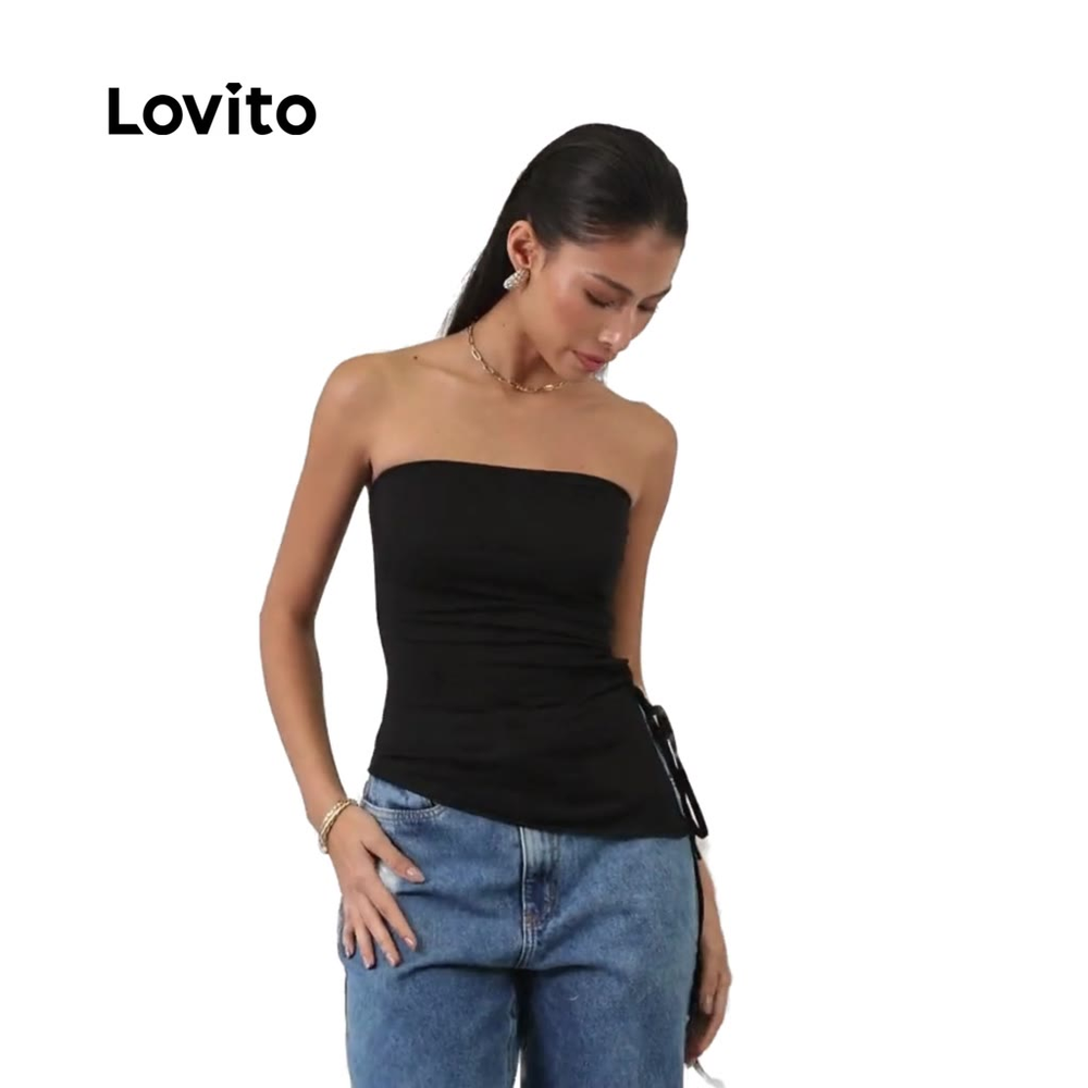 top feminino sem alças assimétrico elegante moderno