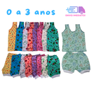 Kit Camiseta e Short Bebê Infantil Estampado 0 a 3 anos Menino Menina Algodão MELHOR PREÇO!!
