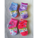 Kit 12 Pares Meia Infantil Menina Antiderrapante Estampada Colorida Meias Infantil de meninas