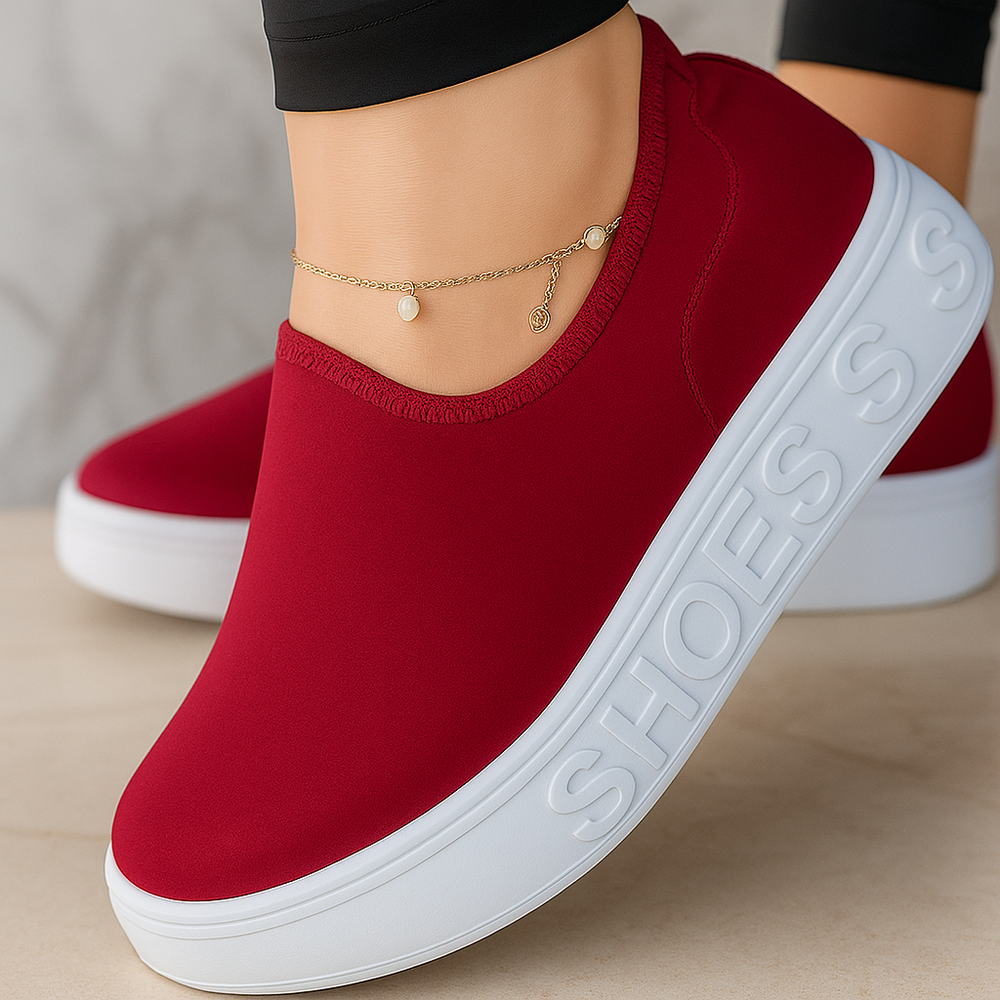 tênis feminino slip on confortável ortopédico leve