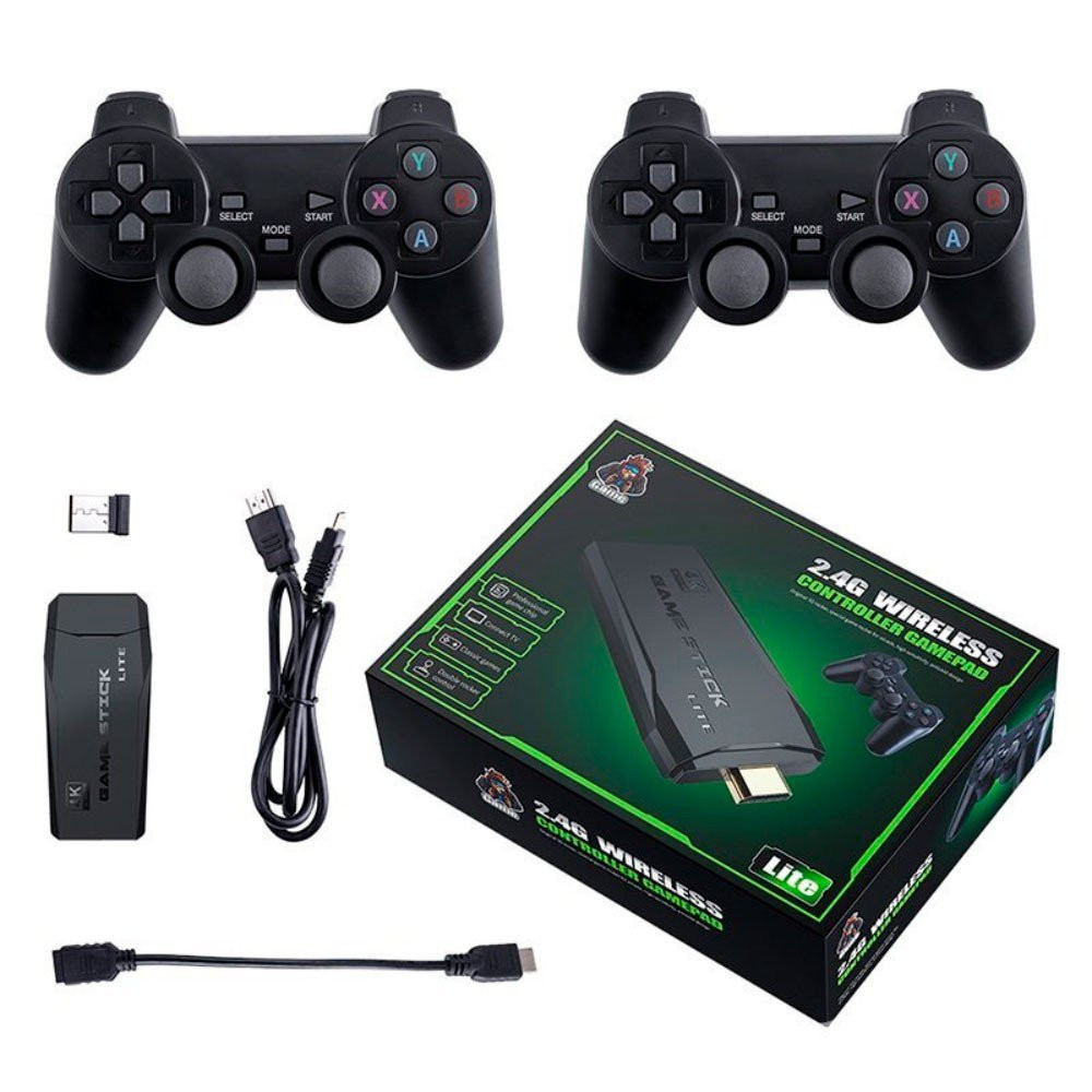 videogame stick retrô 2 controles sem fio TV HDMI